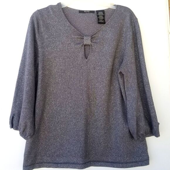 Ramsey Sparkly Metallic Top. Size XL - Picture 2 of 12